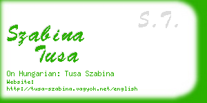 szabina tusa business card